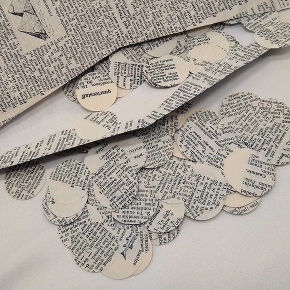 Handmade Party Supplies Dictionary Confetti With Envelope Repurposed Book Pages Poshmark